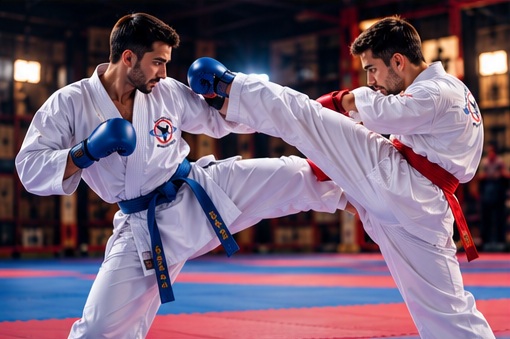 Αθλητές σε αγωνιστικό Kumite